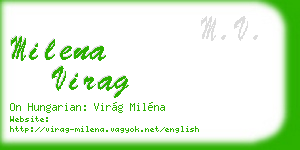 milena virag business card